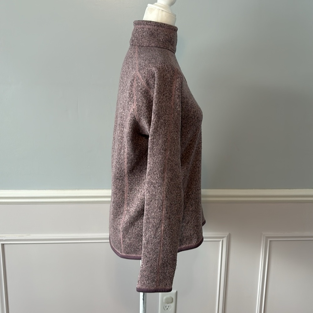 BETTER SWEATER 1/4 ZIP FLEECE PULLOVER Stormy Mauve Size Medium - Picture 7 of 13